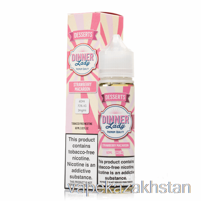 Vape Smoke Strawberry Macaroon - Vape Dinner Lady E-Liquid - 60mL 0mg